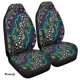 Australia Aboriginal Dot Painting Art Car Seat Covers
