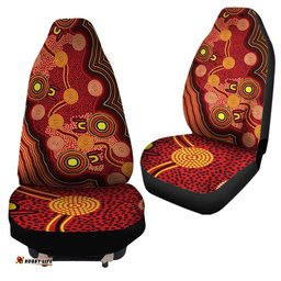 Australia Aboriginal Inspired Aboriginal Inspired Dot Art Painting Ver 15 Car Seat Covers