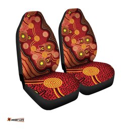 Australia Aboriginal Inspired Aboriginal Inspired Dot Art Painting Ver 15 Car Seat Covers