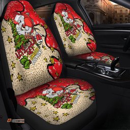 Redcliffe Dolphins Christmas Custom Let's Get Lit Chrisse Pressie Car Seat Covers