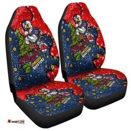 Sydney Roosters Christmas Custom Let's Get Lit Chrisse Pressie Car Seat Covers