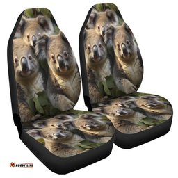 Australia Koala Three Koalas with Gum Trees Ver1 Car Seat Covers