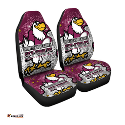 Manly Warringah Sea Eagles Team With Dot And Star Patterns For Tough Fan Car Seat Covers
