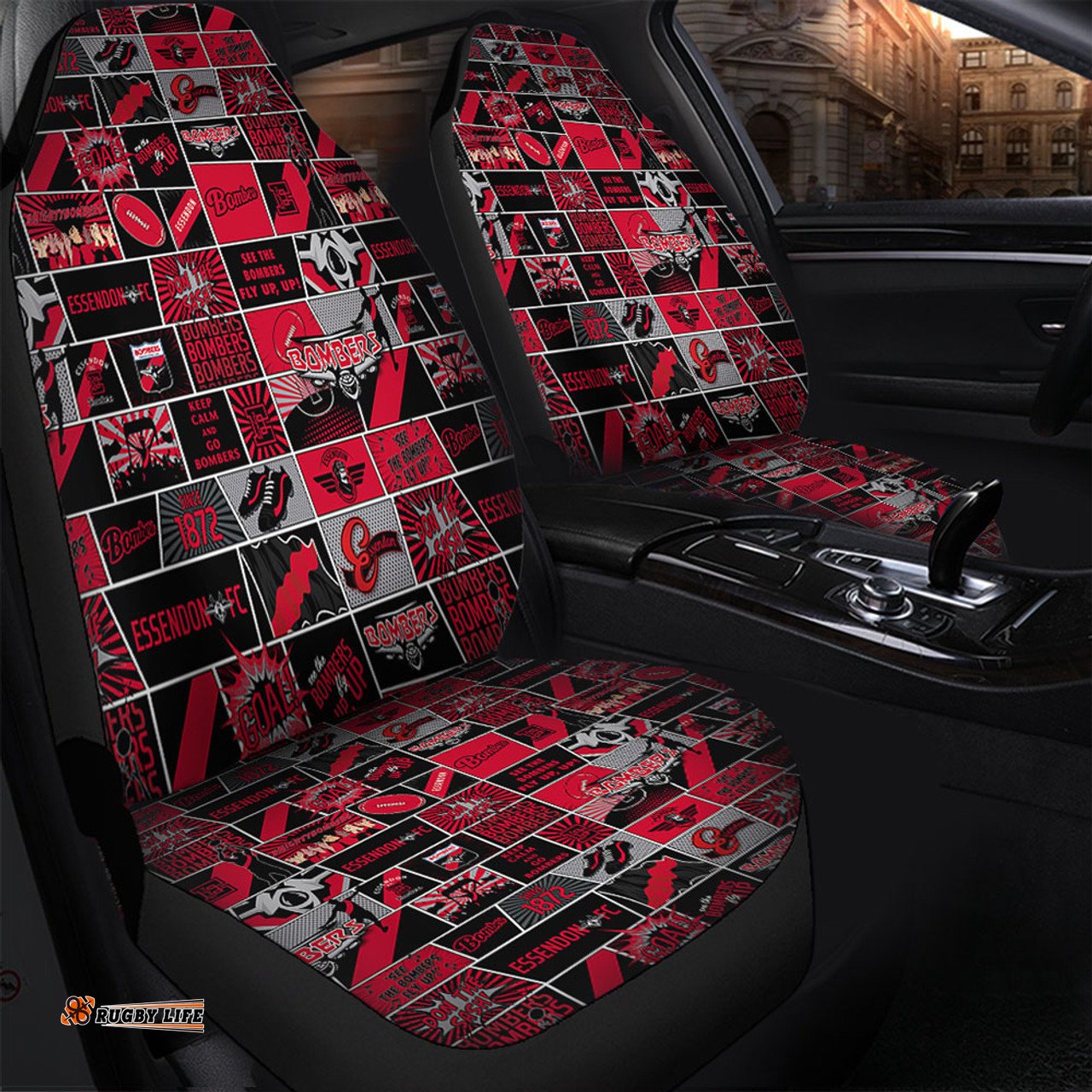 Essendon Legacy Of The Pride Comic Style Car Seat Covers