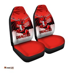 St. George Illawarra Dragons St. George Illawarra Dragons Mascot With Australia Flag Car Seat Covers