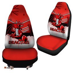 St. George Illawarra Dragons St. George Illawarra Dragons Mascot With Australia Flag Car Seat Covers