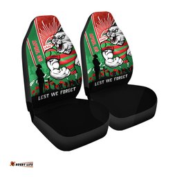 South Sydney Rabbitohs Anzac Day Lest We Forget Strong Fighting Spirit Car Seat Covers