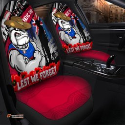 Western Bulldogs Anzac Day Honor United In Spirit Car Seat Covers