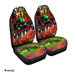 South Sydney Rabbitohs Camouflage Anzac Poppy Souths Anzac Lest We Forget Spirit Car Seat Covers