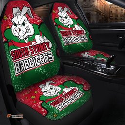 South Sydney Rabbitohs Team With Dot And Star Patterns For Tough Fan Car Seat Covers