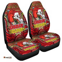 Redcliffe Dolphins Christmas Custom Christmas Knit Patterns Vintage Jersey Ugly Car Seat Covers