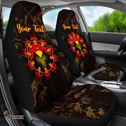 [Custom] Australia Aboriginal Inspired Australia Map and Indigenous Flag Car Seat Covers