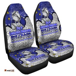 Canterbury Bankstown Bulldogs Custom Team With Dot And Star Patterns For Tough Fan Car Seat Covers