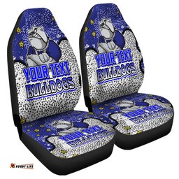 Canterbury Bankstown Bulldogs Custom Team With Dot And Star Patterns For Tough Fan Car Seat Covers