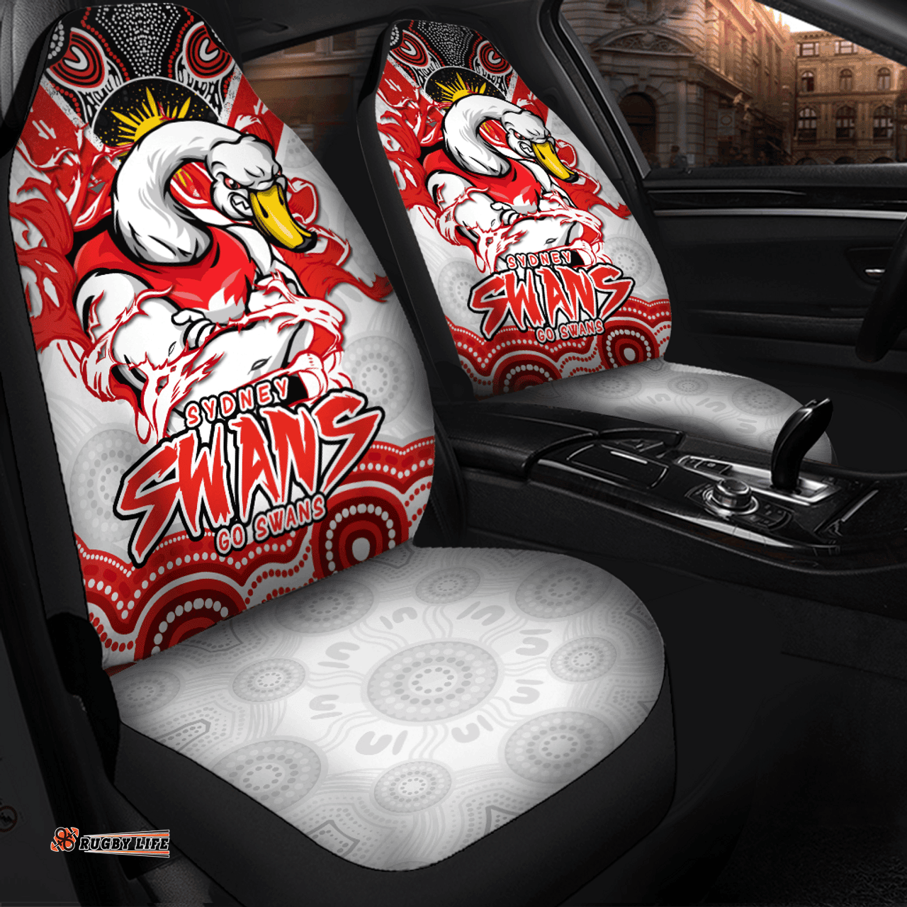 Sydney Swans Ripped Legacy Of The Game Car Seat Covers