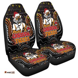 Wests Tigers Christmas Custom Christmas Knit Patterns Vintage Jersey Ugly Car Seat Covers