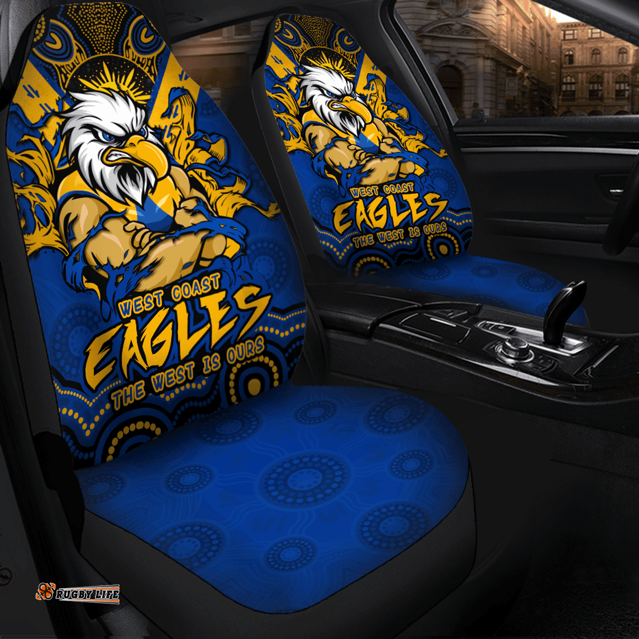 West Coast Eagles Ripped Legacy Of The Game Car Seat Covers