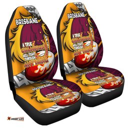 Brisbane Broncos A True Champion Will Fight Through Anything With Polynesian Patterns Car Seat Covers