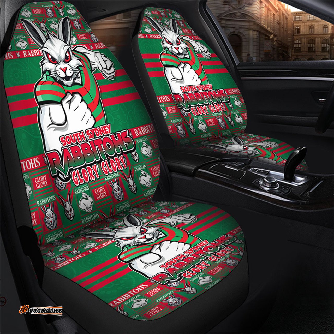 South Sydney Rabbitohs Champions Pride Comic Style Car Seat Covers