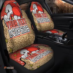 Redcliffe Dolphins Custom Team With Dot And Star Patterns For Tough Fan Car Seat Covers