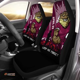 Queensland Maroons Anzac Day Lest We Forget Strong Fighting Spirit Car Seat Covers