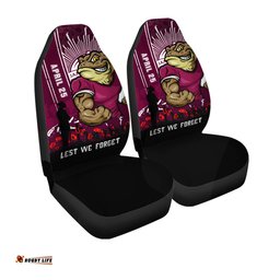 Queensland Maroons Anzac Day Lest We Forget Strong Fighting Spirit Car Seat Covers