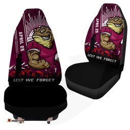 Queensland Maroons Anzac Day Lest We Forget Strong Fighting Spirit Car Seat Covers