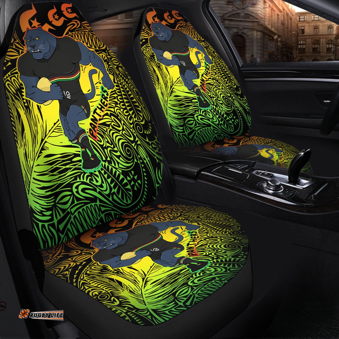 Penrith Panthers Torres Strait Islands Torres Strait Islanders Patterns with Penrith Panthers Car Seat Covers