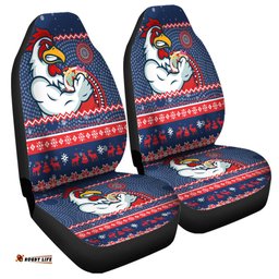 Sydney Roosters Australia Ugly Xmas With Aboriginal Patterns For Die Hard Fans Car Seat Covers