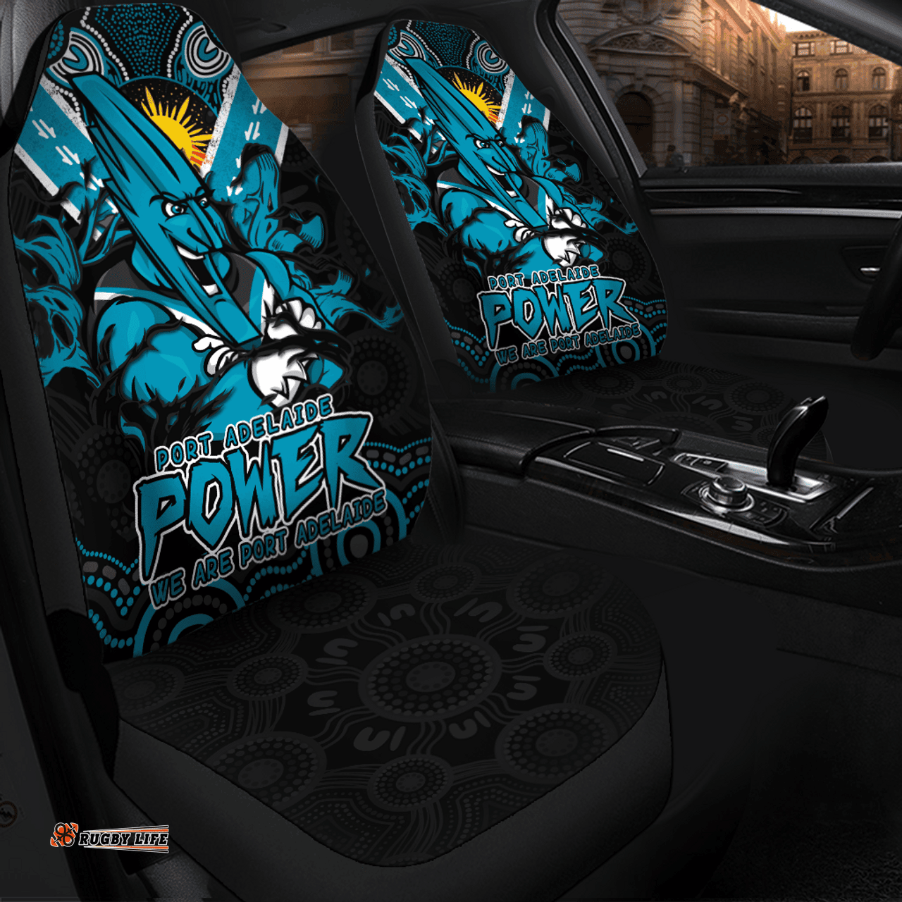 Port Adelaide Ripped Legacy Of The Game Car Seat Covers
