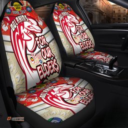 Redcliffe Dolphins Naidoc Week Custom Dolphins Naidoc For Our Elders Dot Art Style With Turtle Car Seat Covers