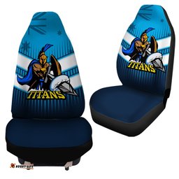 Gold Coast Titans Gold Coast Titans Mascot With Australia Flag Car Seat Covers