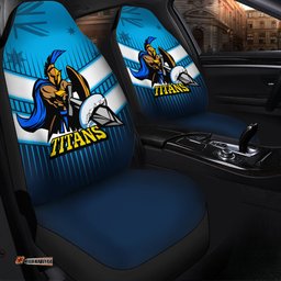Gold Coast Titans Gold Coast Titans Mascot With Australia Flag Car Seat Covers