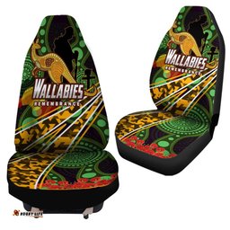 Wallabies Rugby Anzac Day Aboriginal Inspired Wallabies Kangaroo Car Seat Covers