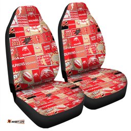 Redcliffe Dolphins Team Of Us Die Hard Fan Supporters Comic Style Car Seat Covers