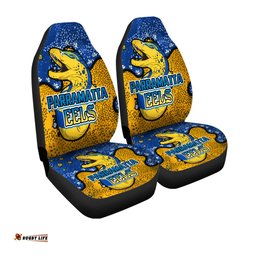 Parramatta Eels Custom Team With Dot And Star Patterns For Tough Fan Car Seat Covers