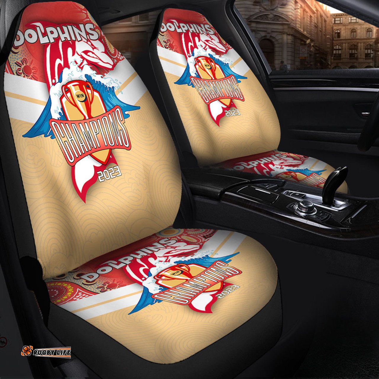 Redcliffe Dolphins Talent Win Games But Teamwork And Intelligence Win Championships With Aboriginal Style Car Seat Covers