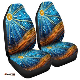Australia Dreaming Aboriginal Aboriginal Culture Indigenous Dot Painting Inspired Car Seat Covers