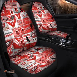 St. George Illawarra Dragons Team Of Us Die Hard Fan Supporters Comic Style Car Seat Covers