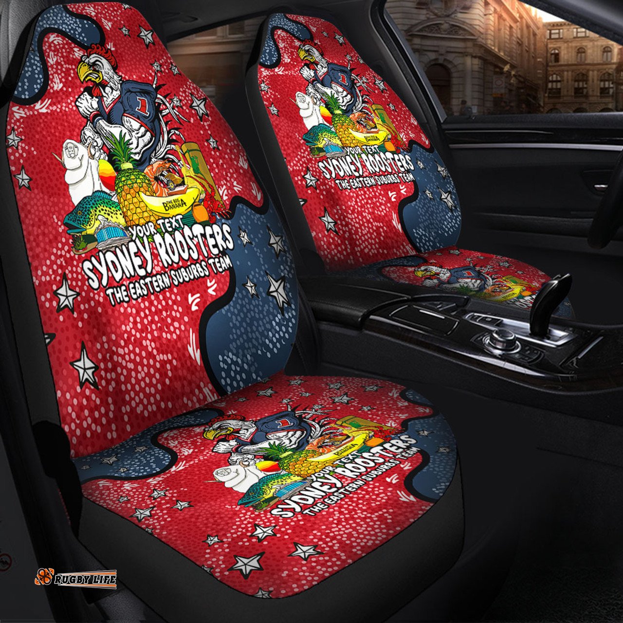 Sydney Roosters Custom Australian Big Things Car Seat Covers