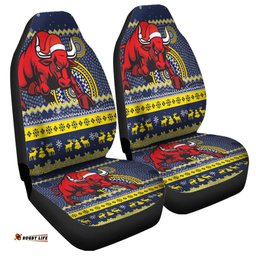 North Queensland Cowboys Australia Ugly Xmas With Aboriginal Patterns For Die Hard Fans Car Seat Covers