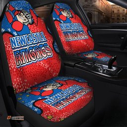 Newcastle Knights Custom Team With Dot And Star Patterns For Tough Fan Car Seat Covers