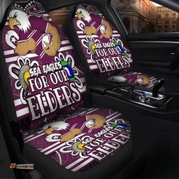 Manly Warringah Sea Eagles Custom Manly Warringah Sea Eagles For Our Elders Car Seat Covers