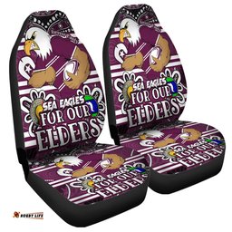 Manly Warringah Sea Eagles Custom Manly Warringah Sea Eagles For Our Elders Car Seat Covers