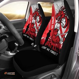 St. George Illawarra Dragons Anzac Day Lest We Forget Strong Fighting Spirit Car Seat Covers