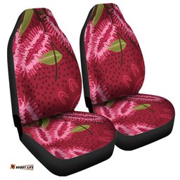 Australia Flowers Aboriginal Pink Bottle Brush Flora In Indigenous Painting Car Seat Covers