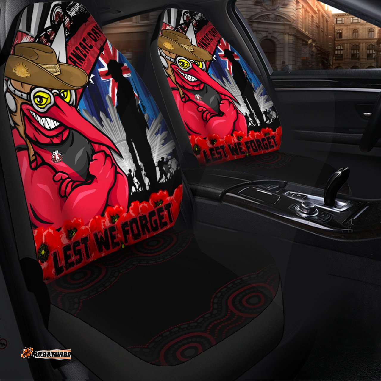 Essendon Anzac Day Honor United In Spirit Car Seat Covers