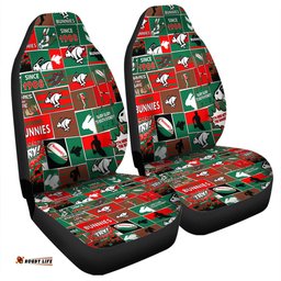South Sydney Rabbitohs Team Of Us Die Hard Fan Supporters Comic Style Car Seat Covers