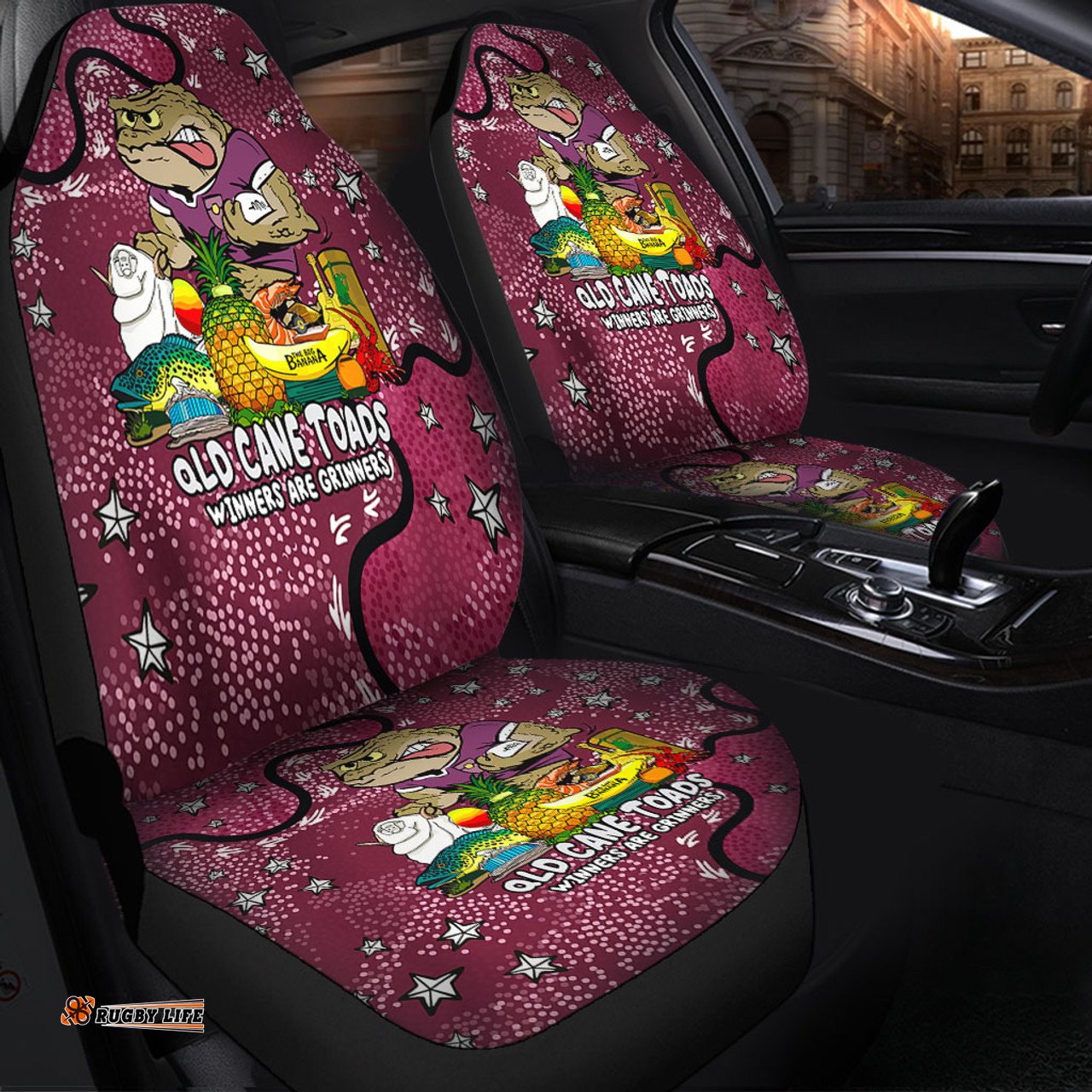 Queensland Cane Toads Custom Australian Big Things Car Seat Covers