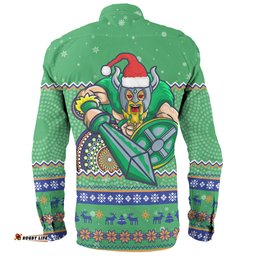 Amazing Aussie Canberra Raiders Christmas Custom Ugly Xmas And Aboriginal Patterns For Die Hard Fan Long Sleeve Shirt